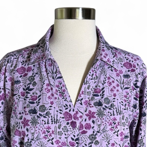 DULUTH TRADING CO Garden Print Tunic Size Medium - Picture 3 of 15